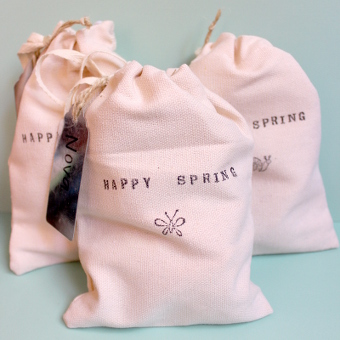 Happy Spring Stamped Gift Bags via shuggilippo.com